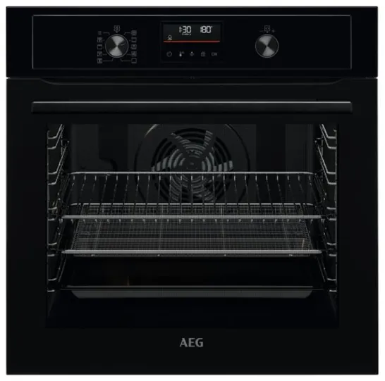 AEG BPX535A61B 6000 BUILT IN AIRFRY PYROLYTIC SINGLE OVEN IN BLACK