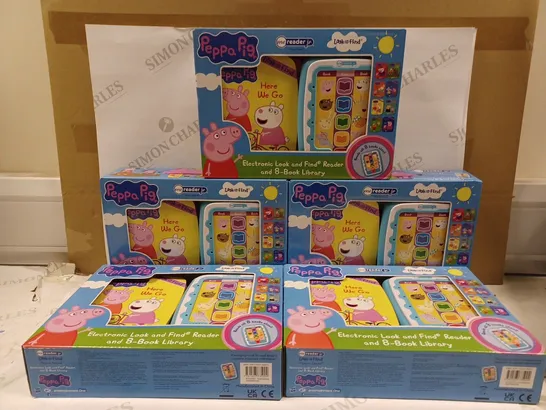 LOT OF APPROXIMATELY 5 PEPPA PIG - ELECTRONIC ME READER JR AND 8 LOOK AND FIND SOUND BOOK LIBRARY