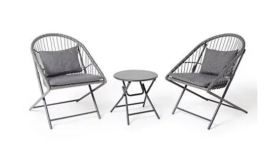 INNOVATORS COLLAPSIBLE 3 PIECE HOLLY BISTRO SET TAUPE