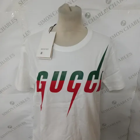 GUCCI LOGO GRAPHIC T-SHIRT SIZE S
