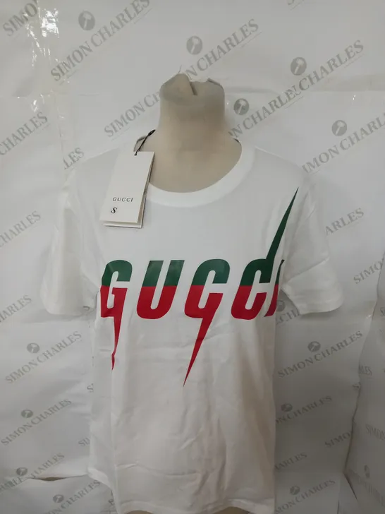 GUCCI LOGO GRAPHIC T-SHIRT SIZE S