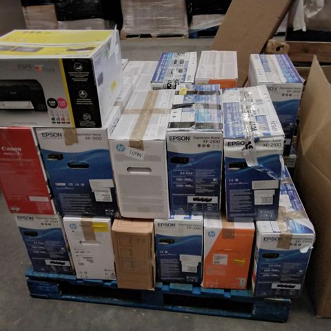 PALLET OF APPROXIMATELY 24 ASSORTED PRINTERS TO INCLUDE EPSON, HP, CANON, ETC