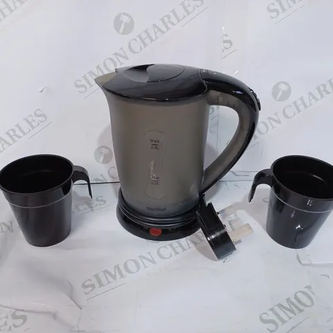 VONSHEF 0.5L SMALL ELECTRIC TRAVEL KETTLE WITH 2 CUPS 