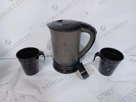 VONSHEF 0.5L SMALL ELECTRIC TRAVEL KETTLE WITH 2 CUPS 