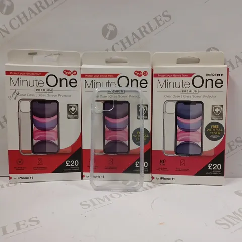 BOX OF APPROX 10 MINUTE ONE IPHONE 11 CLEAR CASES