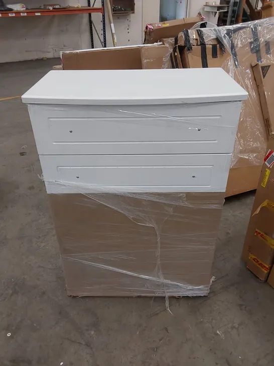 BOXED SAXENA 5-DRAWER CHEST OF DRAWERS - WHITE (1 BOX)