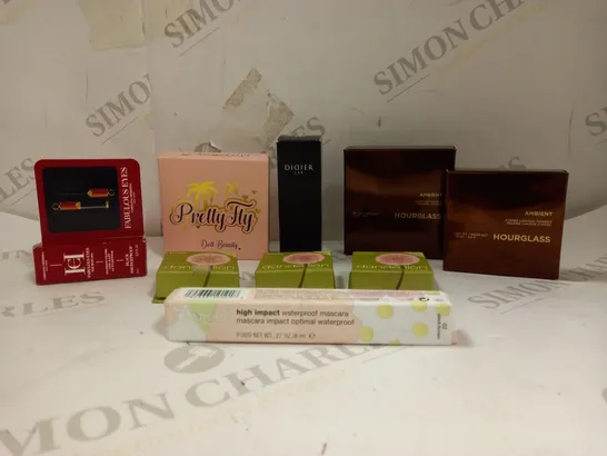 LOT OF APPROXIMATELY 9 MAKEUP PRODUCTS TO INCLUDE HOURGLASS , DOLL BEAUTY , CLINIQUE ECT