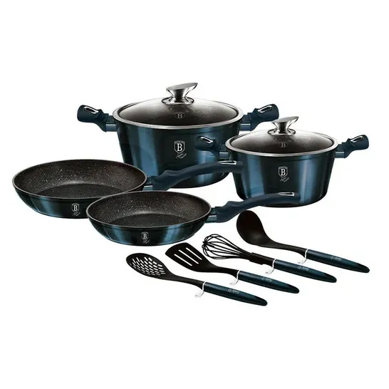 BOXED 10 PIECE NON STICK ALUMINIUM COOK