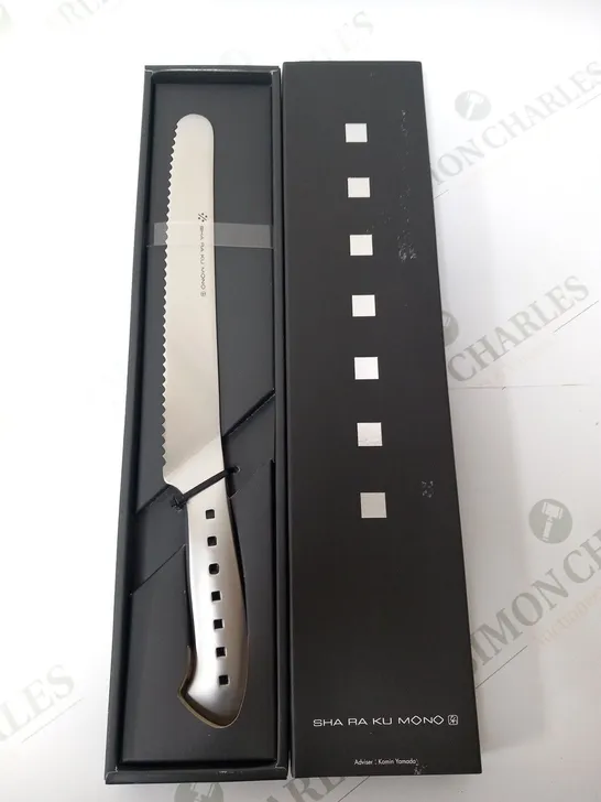 BRAND NEW BOXED SHA RA KU MONO MOLYBDENUM VANADIUM STEEL 18-8 STAINESS STEEL FJ-15 23CM BREAD KNIFE