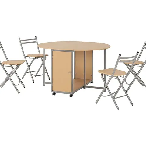 BOXED FOLDING DINING SET WITH 4 CHAIRS