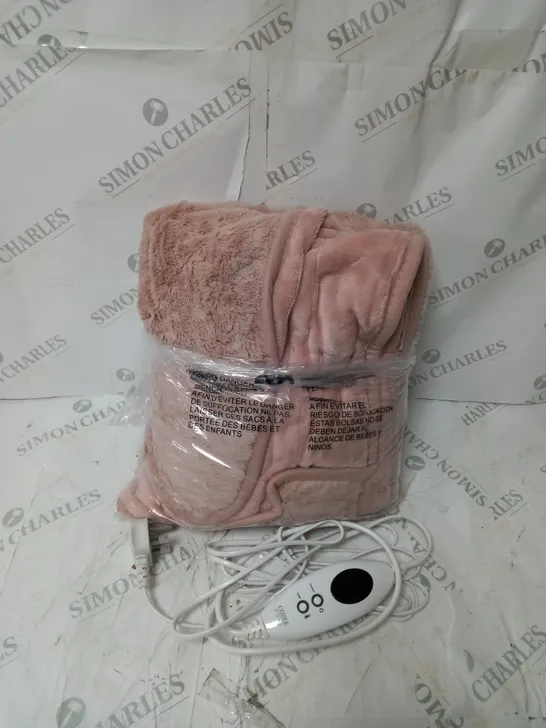 BOXED COZEE HOME HEATED BLANKET IN PINK