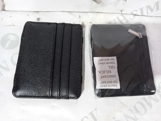 DESIGNER FAUX LEATHER WALLET IN BLACK