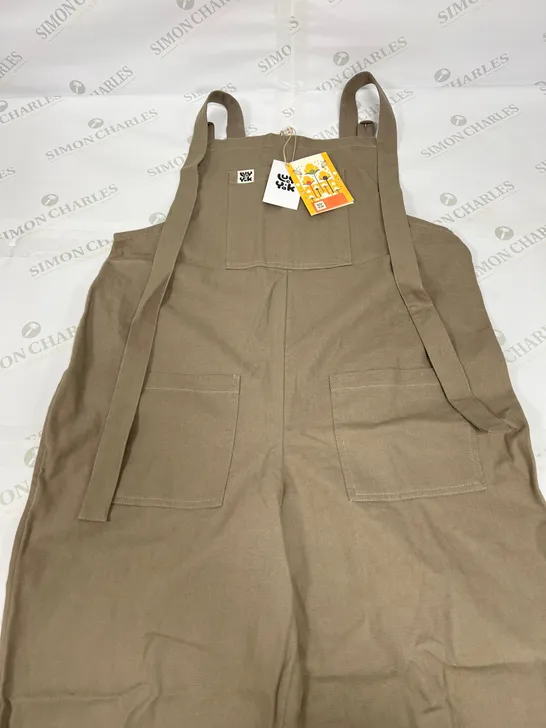 LUCY&YAK ORIGINAL DUNGAREE IN PEBBLE SIZE 12