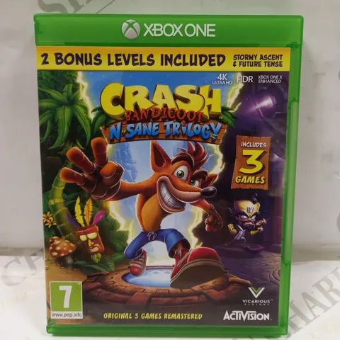 CRASH BANDICOOT N-SANE TRILOGY GAME FOR XBOX ONE