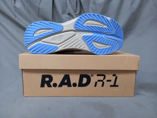 BOXED PAIR OF R.A.D. SHOES IN GREY/BLUE UK SIZE 9.5