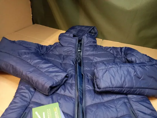 REGATTA GREAT OUTDOORS INSULATED NAVY BATTERY HEATED JACKET - SIZE 12