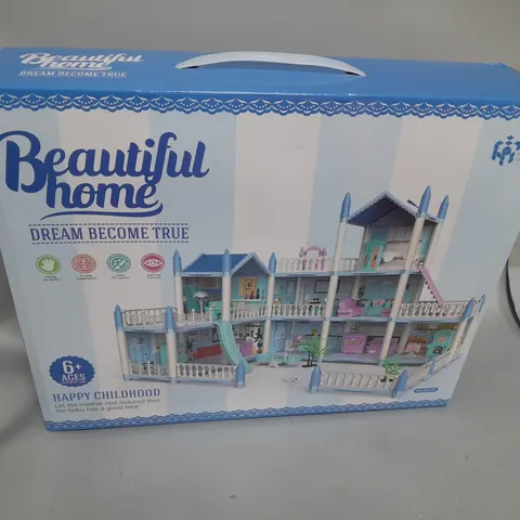 BOXED BEAUTIFUL HOME HAPPY CHILDHOOD DOLLS HOUSE BUILDING BLOCK SET