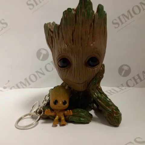 DECORATIVE GROOT STORAGE WITH KEYRING