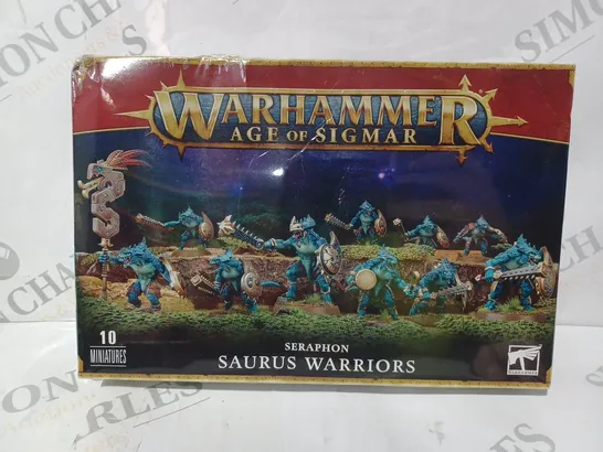 BOXED WARHAMMER AGE OF SIGMAR SERAPHON SAURUS WARRIORS BOX OF 10 MINIATURES