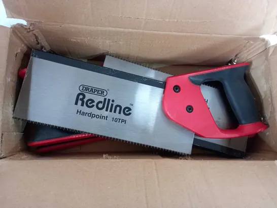 BOX OF APPROX 5 DRAPER REDLINE HARDPOINT 10TPI SAW