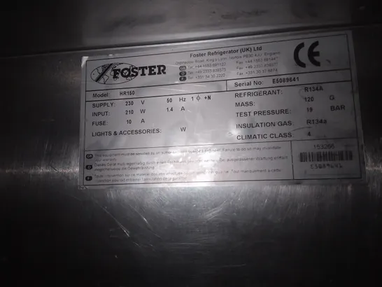 FOSTER UNDERCOUNTER FRIDGE