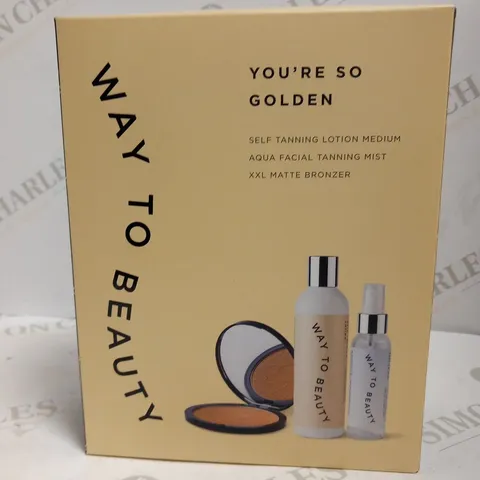 BOXED WAY TO BEAUTY YOU'RE SO GOLDEN GIFT SET