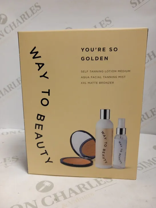 BOXED WAY TO BEAUTY YOU'RE SO GOLDEN GIFT SET