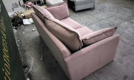 THE LOUNGE COMPANY SUNSET PINK 2 SEATER PLUSH SOFA