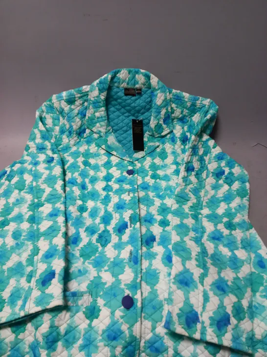 BRAND NEW SET OF 4 DESTELLO PADDED BUTTON JACKET IN CYAN - SIZE 10