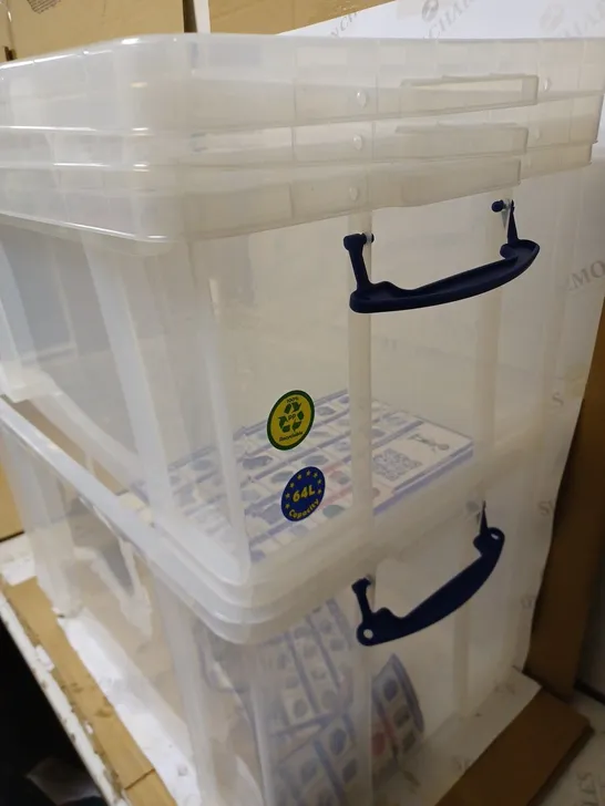 REALLY USEFUL CLEAR PLASTIC STORAGE BOX