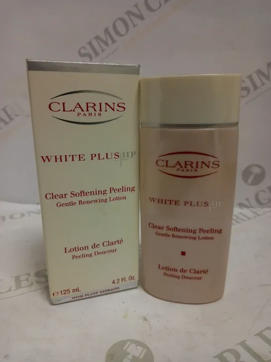 CLARINS WHITE PLUS HP CLEAR SOFTENING PEELING GENTLE RENEWING LOTION 125ML