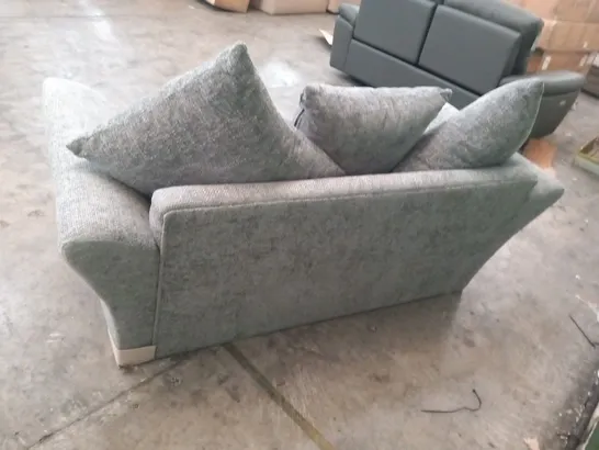 DESIGNER  DURY GREY CHUNKY WEAVE 2 SEATER SOFA