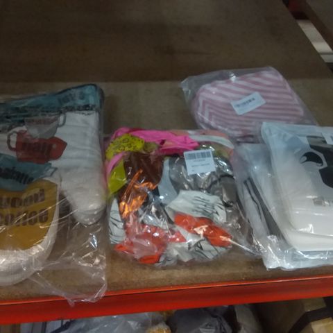 BOX OF ASSORTED HOMEWARE ITEMS TO INCLUDE PARTY KIT, FACEMASKS, HYGIENE BAGS ETC