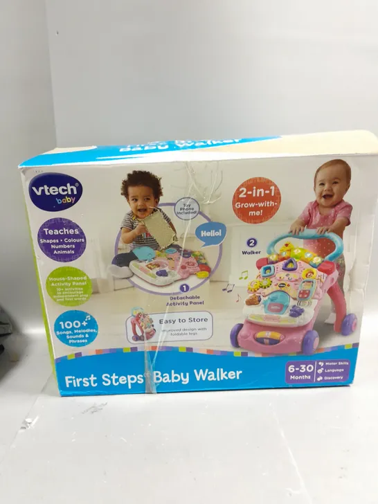 BOXED VTECH BABY FIRST STEPS BABY WALKER 