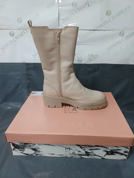 MODA IN PELLE LEATHER BOOTS CREAM SIZE EU 39