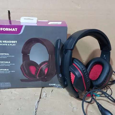 LOT OF 2 GAMEWARE MULTI-FORMAT GAMING HEADSETS