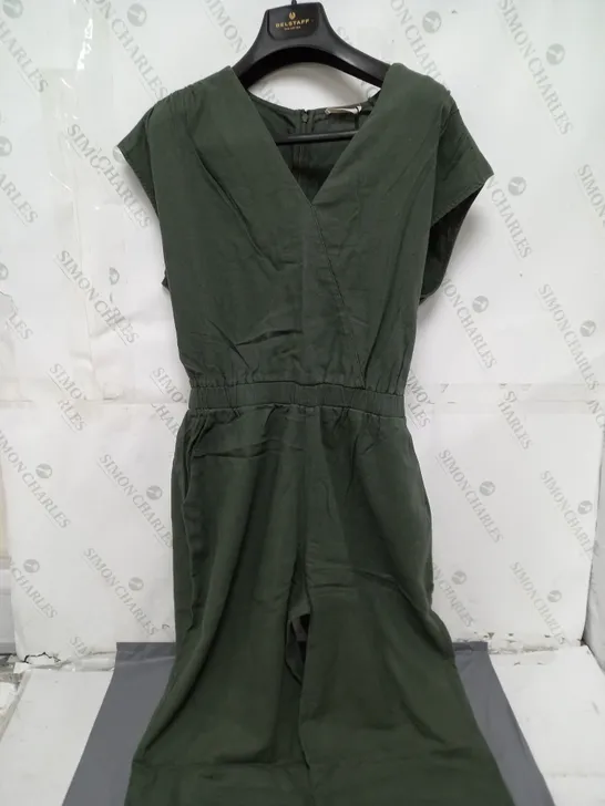 HUSH WRAP LINEN BLEND JUMPSUIT SIZE 8