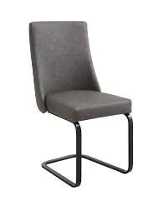 ALANNA PAIR OF DINING CHAIRS - CHARCOAL