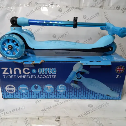 BOXED ZINC 3 WHEELED LIGHT UP STAR SCOOTER 