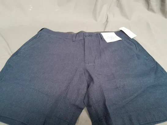 ABERCROMBIE & FITCH 7 PLAINFRONT SHORTS IN NAVY - SIZE 33