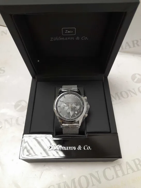 ZIHLMANN & CO TACHYMETER MESH STRAP WRISTWATCH