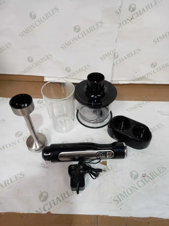 COOK'S ESSENTIALS CORDLESS STICK BLENDER WITH ACCESSORIES