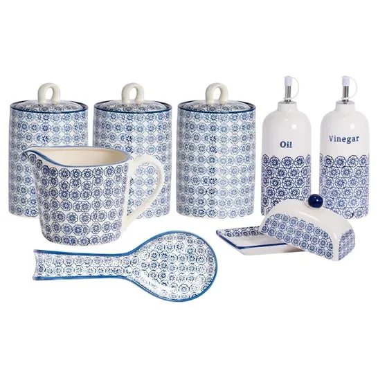 BOXED NICOLAS SPRING - HAND PAINTED KITCHEN SET