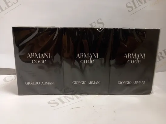 LOT OF APPROX 120 X 1.2ML ARMANI CODE EAU DE TOILETTE POUR HOMME PARFUM 