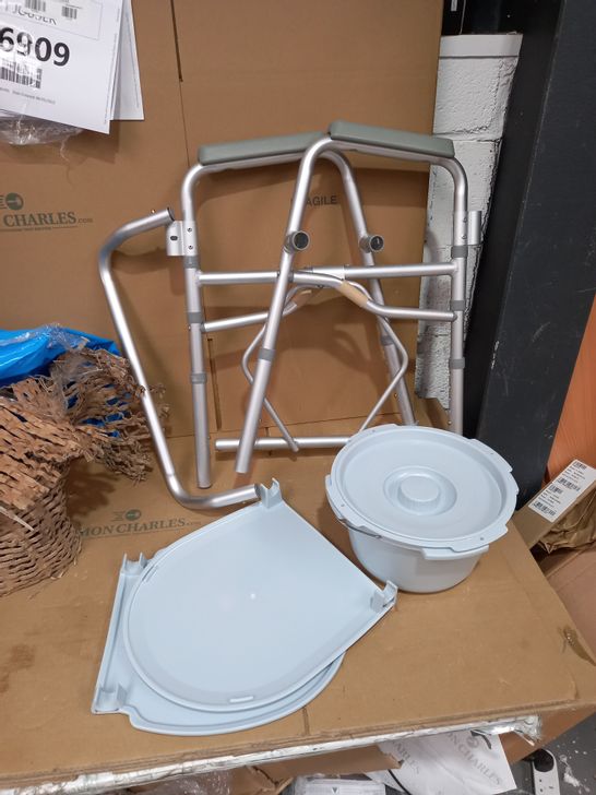 HOMECRAFT FOLDING COMMODE CHAIR AND TOILET SURROUND