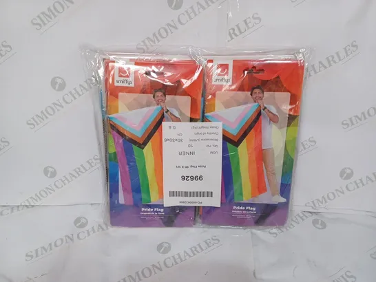 LOT TO CONTAIN 10 X SMIFFYS PRIDE FLAGS 