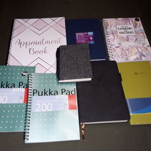 LOT OF 8 ASSORTED NOTEBOOKS AND DIARIES