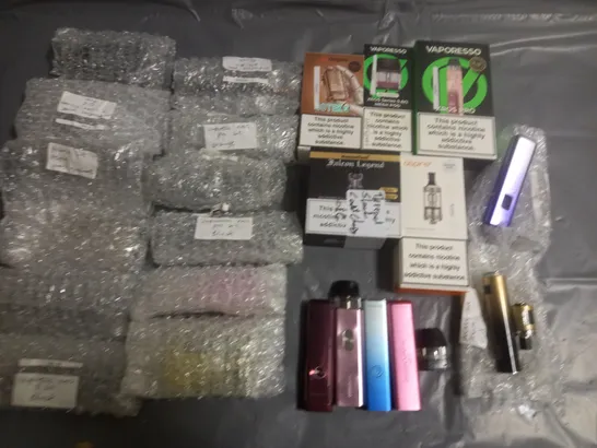 LOT OF APPROXIMATELY 25 ASSORTED VAPING ITEMS TO INCLUDE VAPORESSO AND ASPIRE