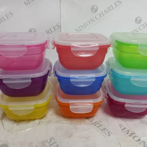 boxed set of plastic food container tubs