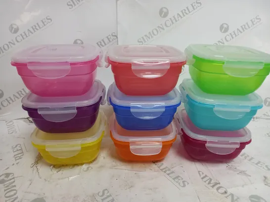 boxed set of plastic food container tubs